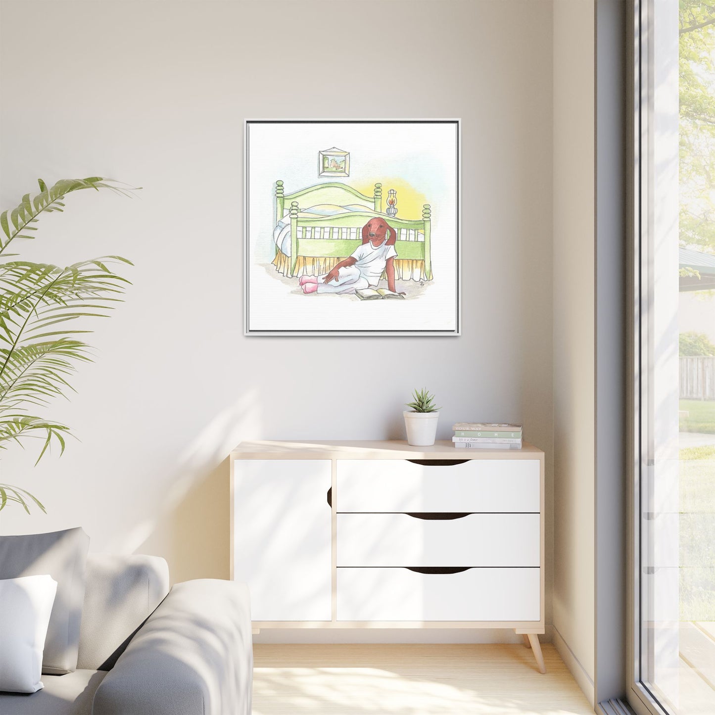 Dogi Fun Matte Canvas Framed