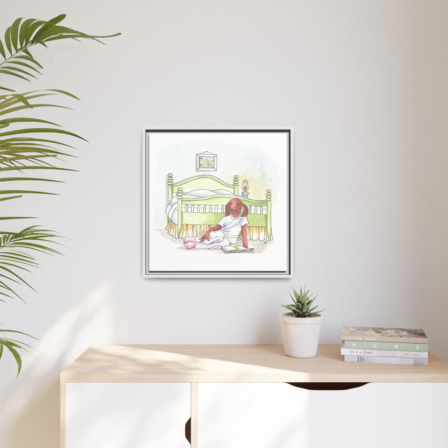 Dogi Fun Matte Canvas Framed