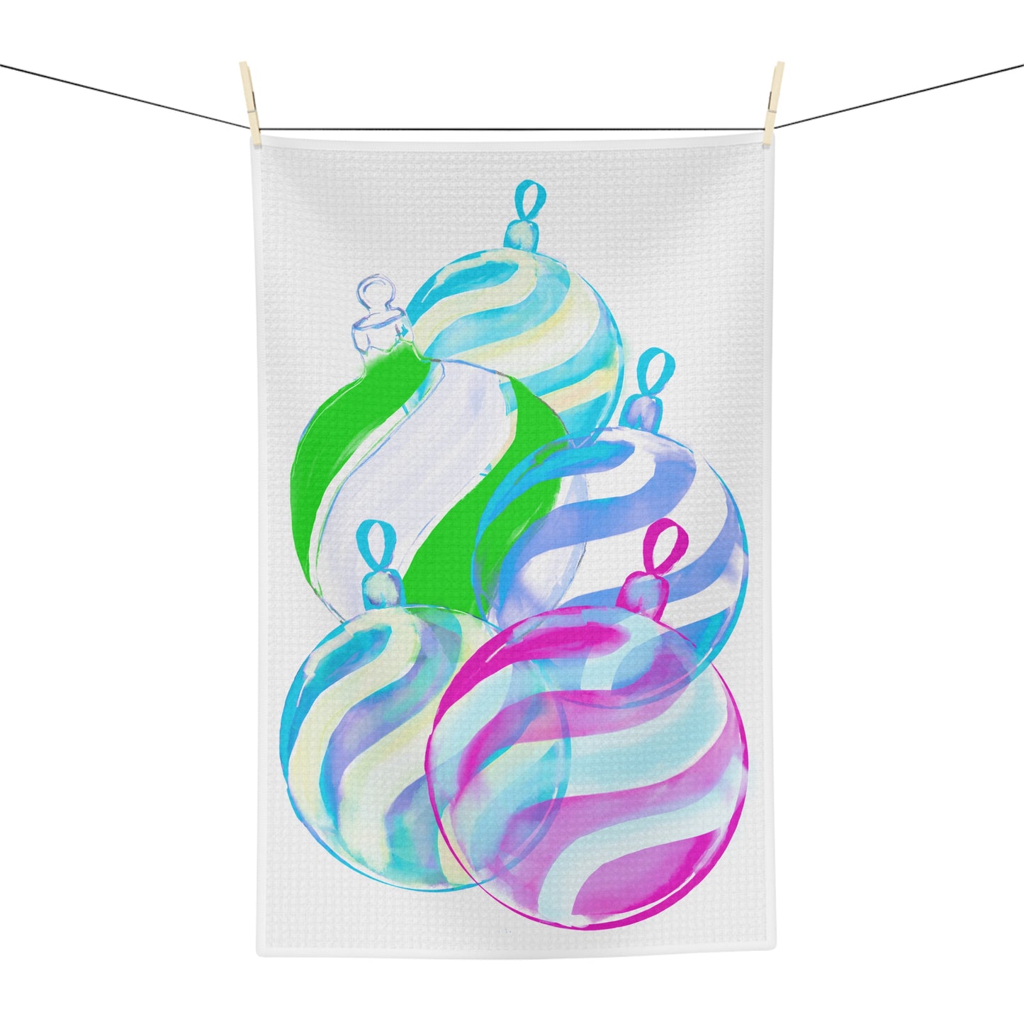 Dish Towels Microfiber Christmas Watercolor Joy