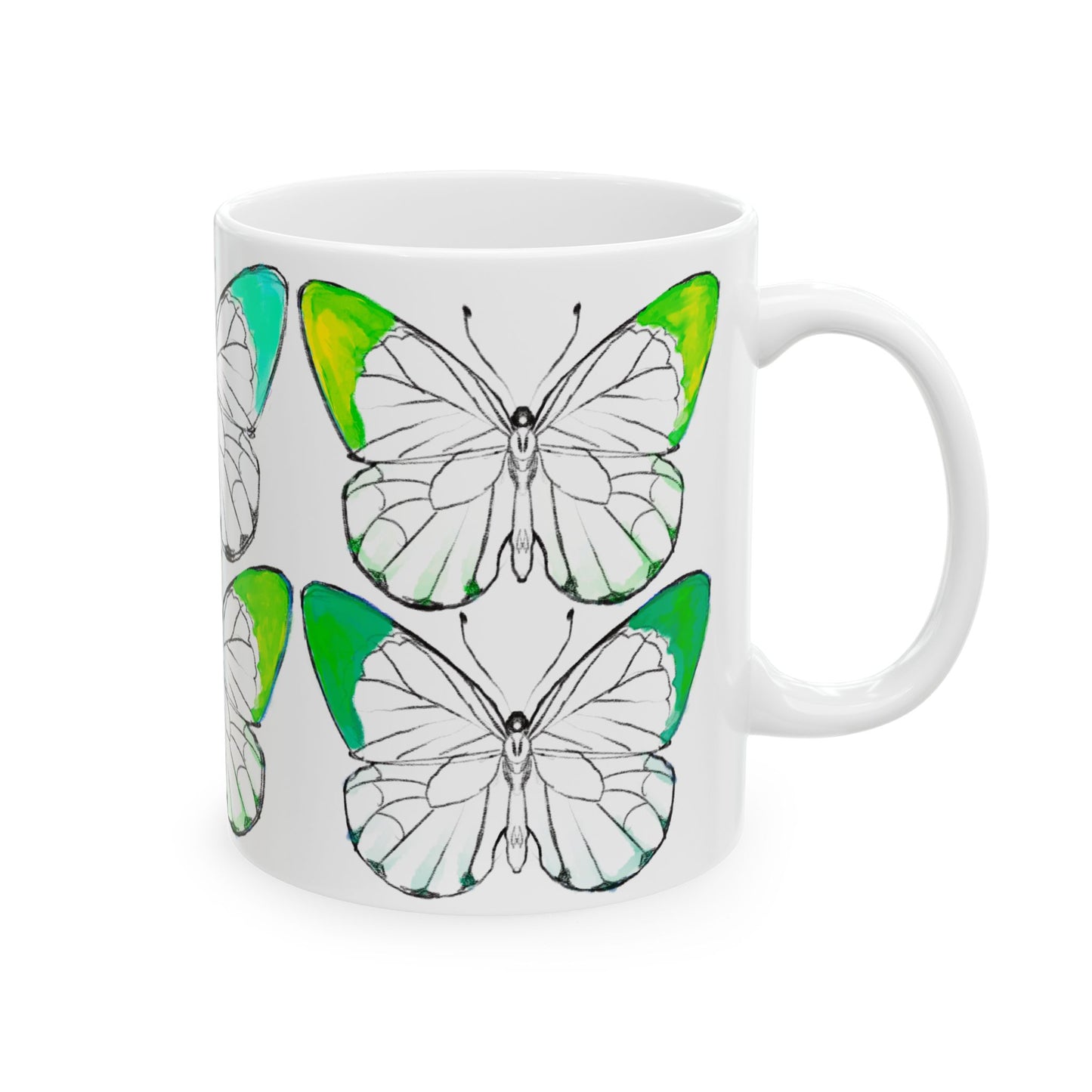 Chroma Ceramic Mug, (11oz, 15oz) Green