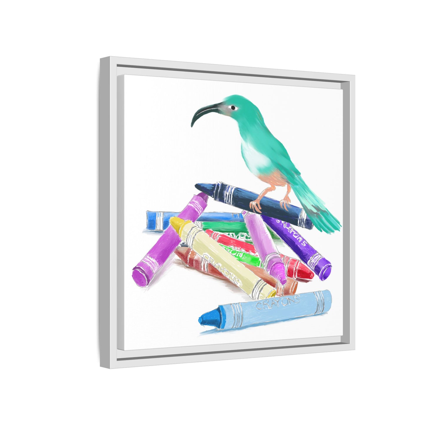Jolly Birds Matte Canvas Framed