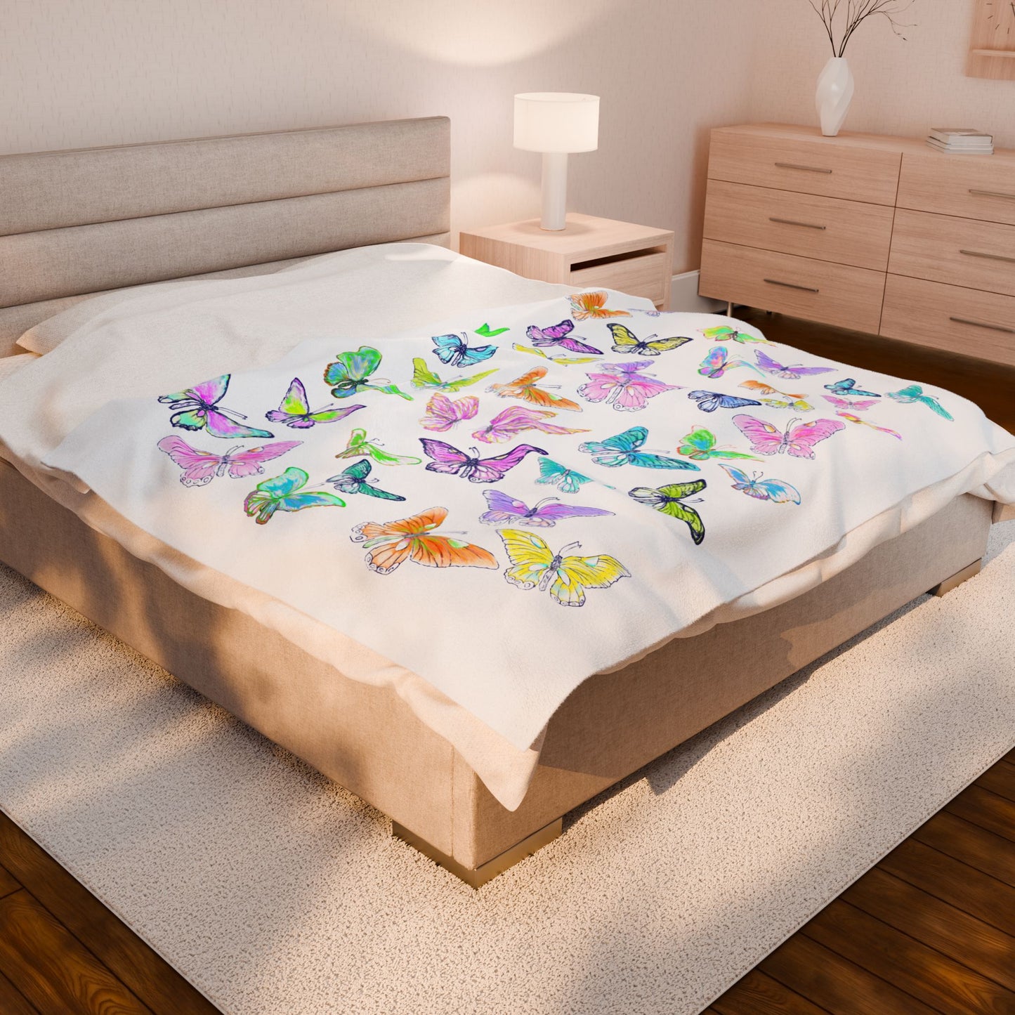 Butterfly Jive Velveteen Plush Blanket