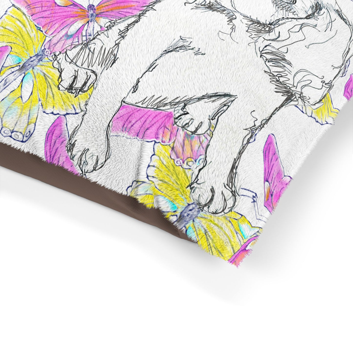 Dogi Butterfly Flutter Pet Bed Pink and Yellow