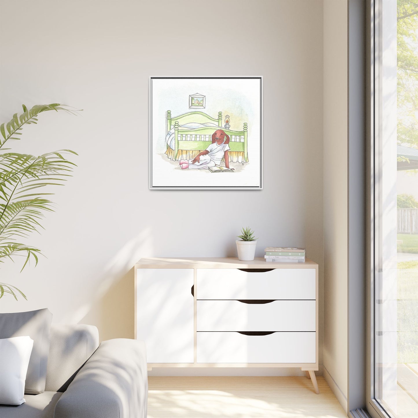 Dogi Fun Matte Canvas Framed