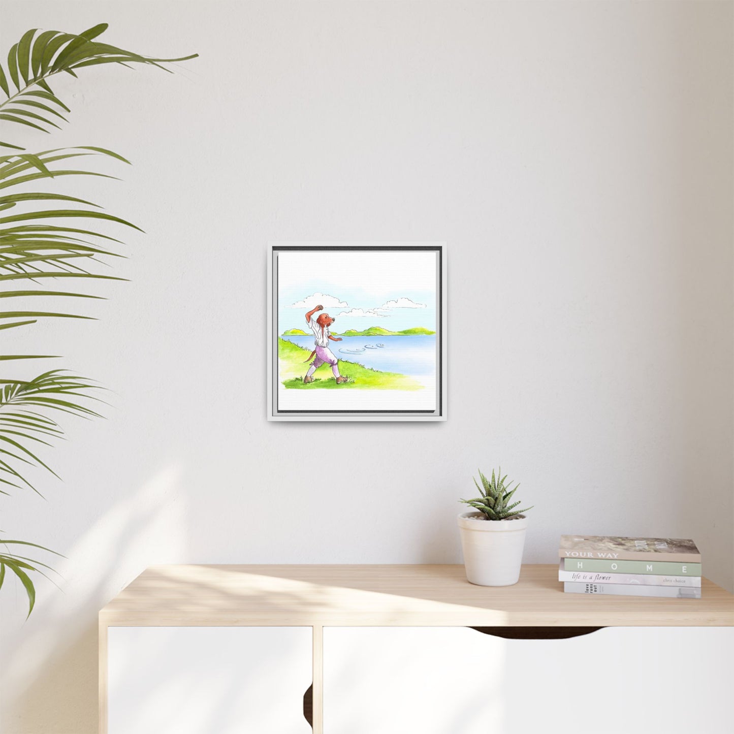 Dogi Fun Matte Canvas Framed