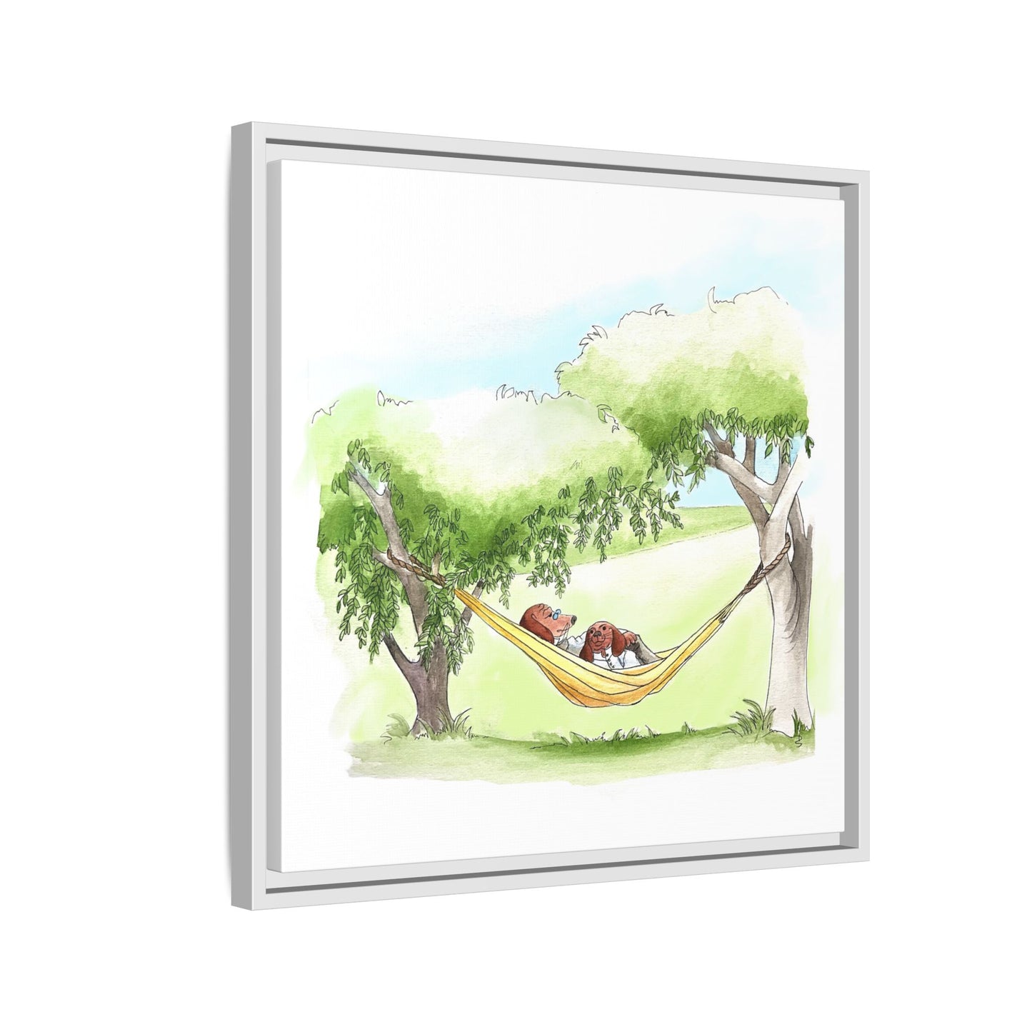 Dogi Fun Matte Canvas Framed