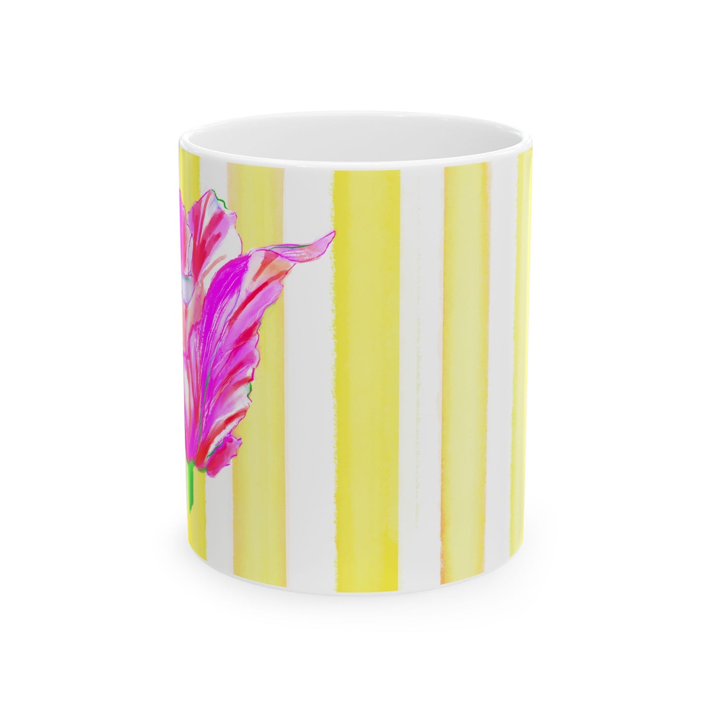 Dancing Tulips Mug Yellow Raspberry