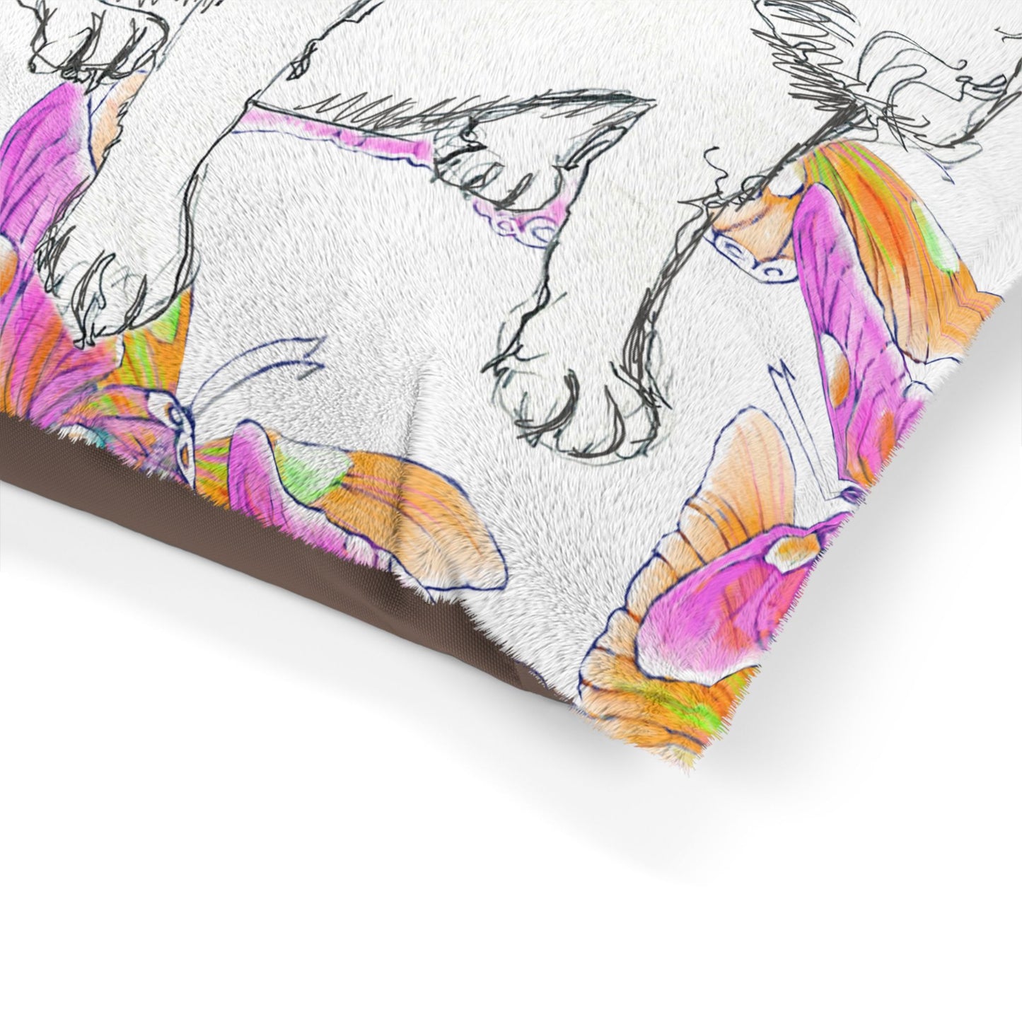 Dogi Butterfly Flutter Pet Bed Pink and Orange