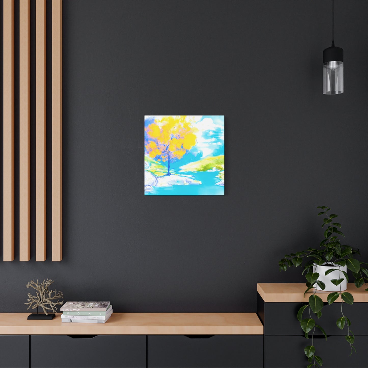 Joyful Landscape Matte Canvas, Stretched, 1.25"