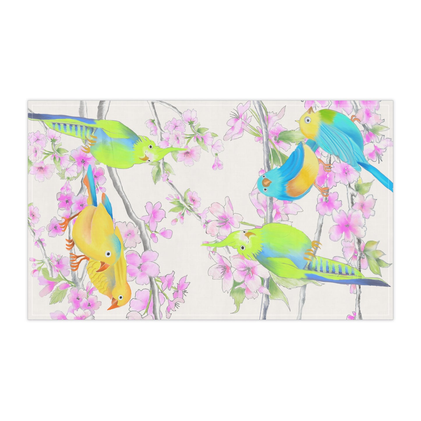 Cherry Chirp Tea Towel poly