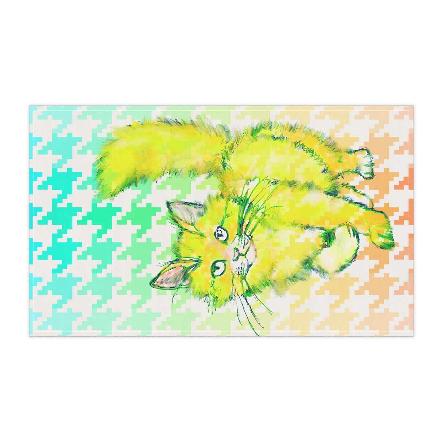 Colorful Cat Tea Towel