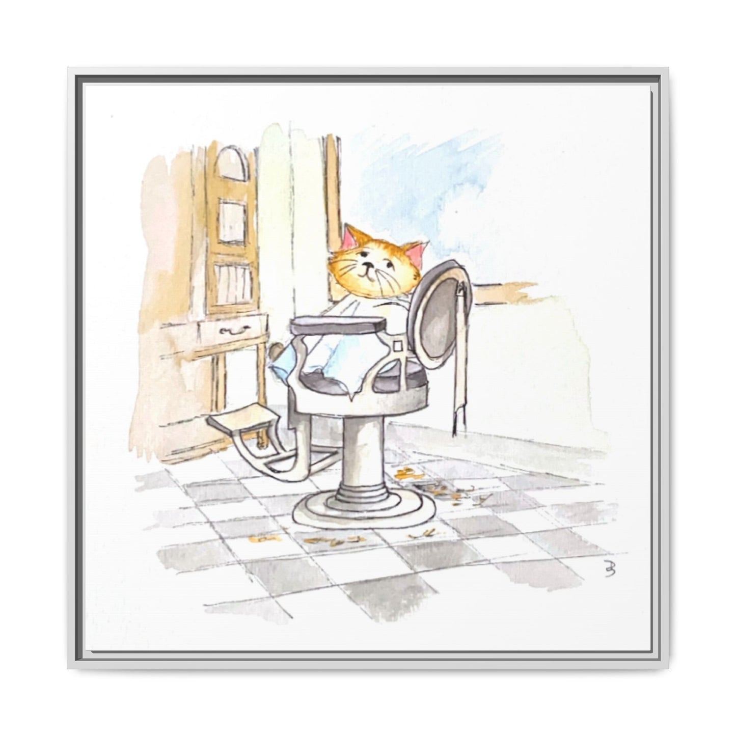 Kitty Fun Matte Canvas Framed