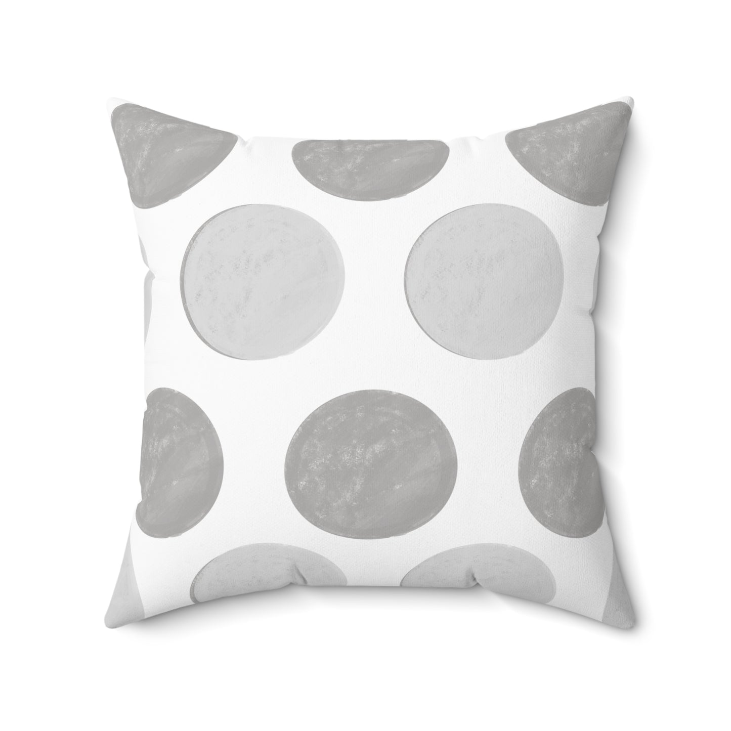 Polka Dot Palette Polyester Square Pillow light gray med gray