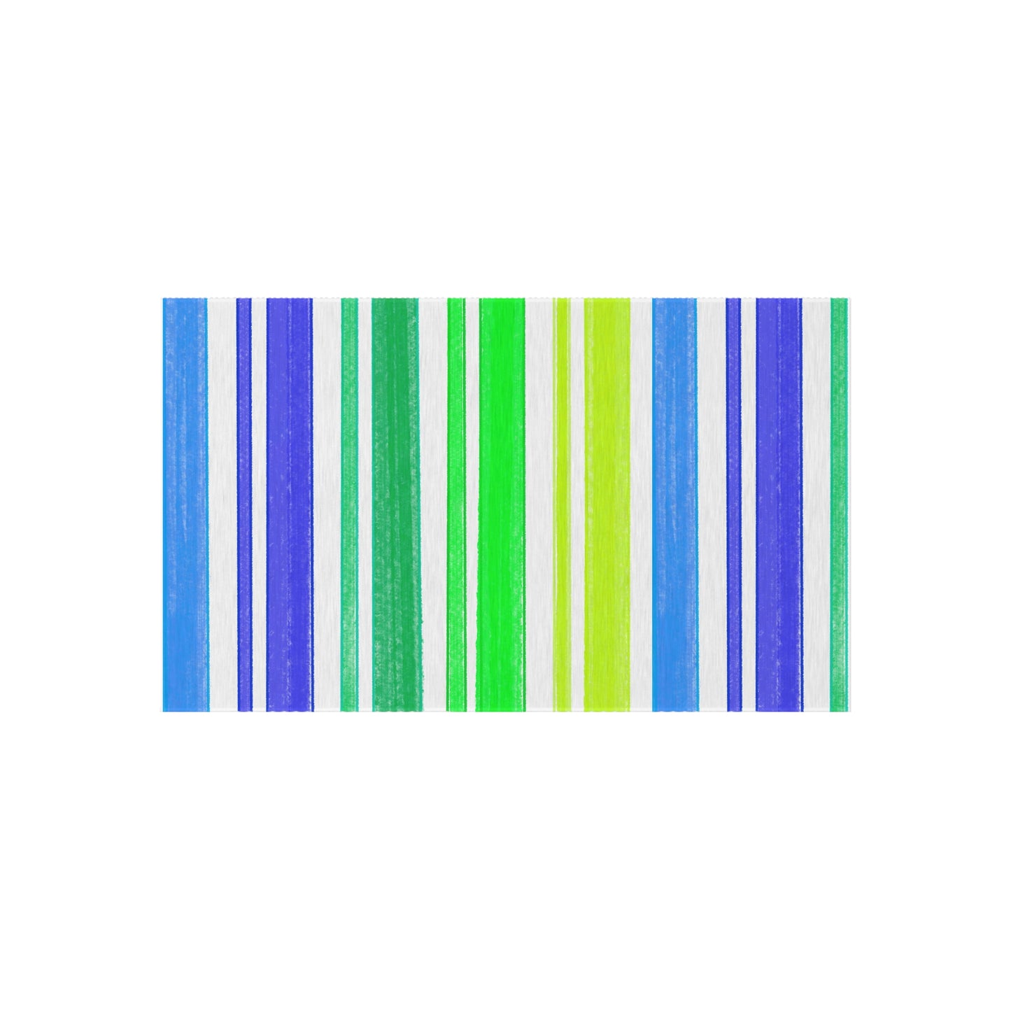 Butterfly Flutterstripe Outdoor Rug Blues and Greens