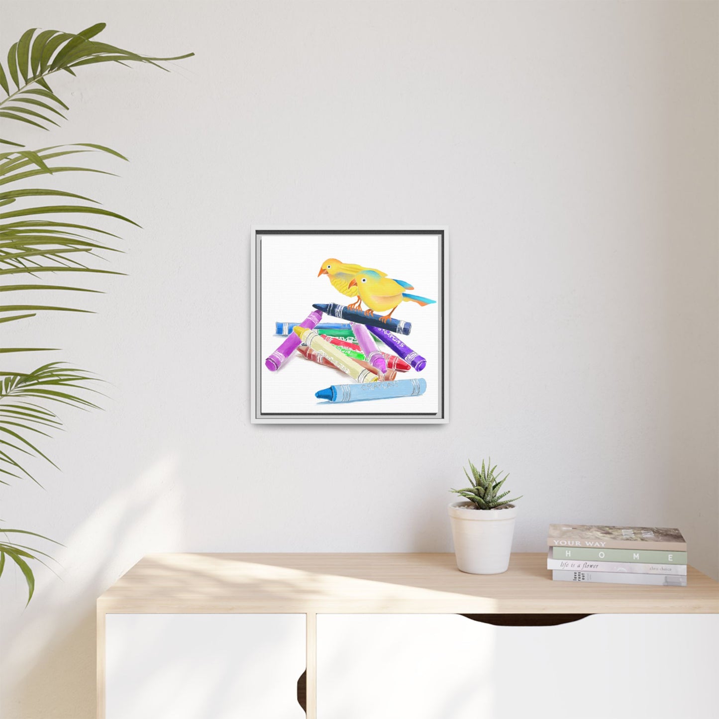Jolly Birds Matte Canvas Framed