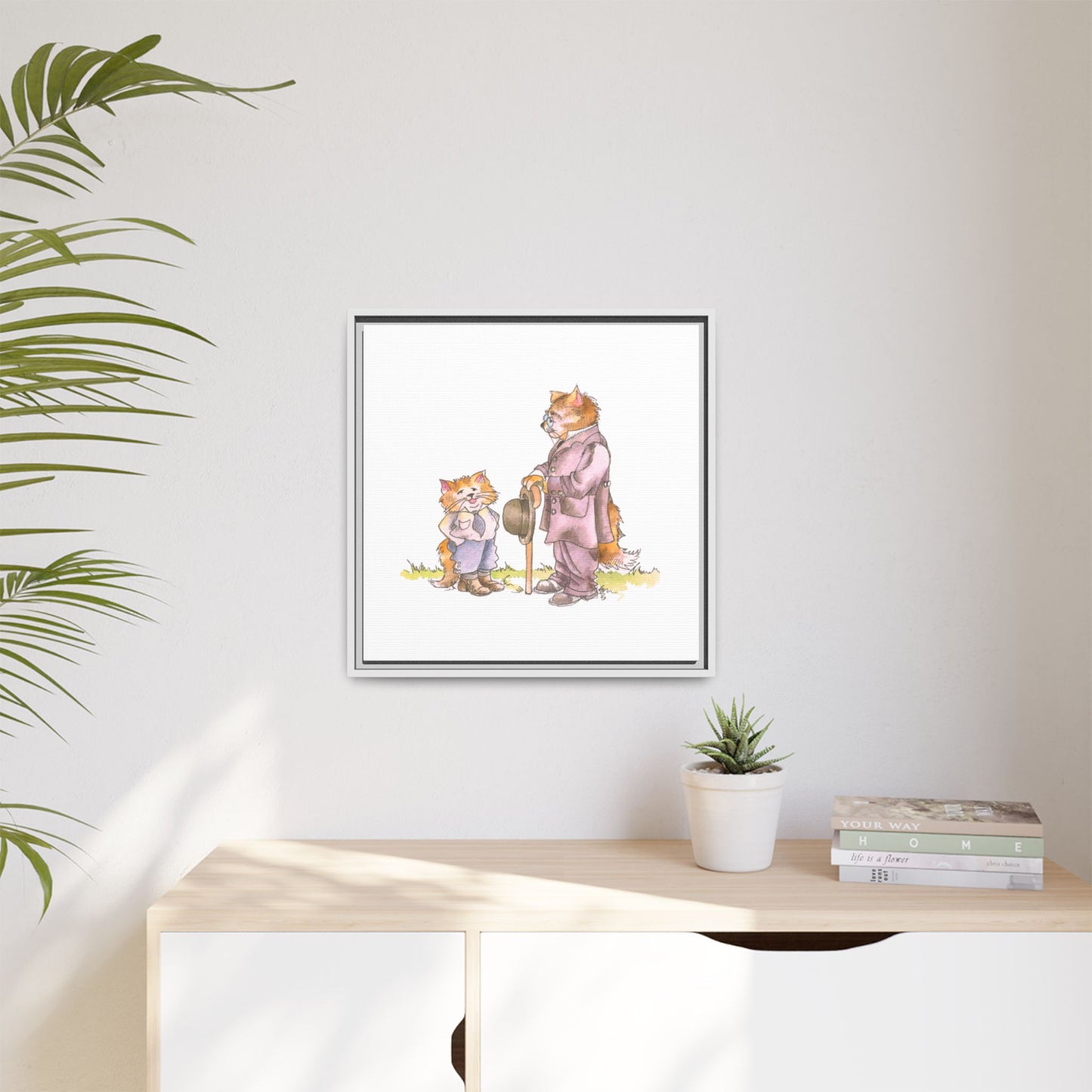 Kitty Fun Matte Canvas Framed