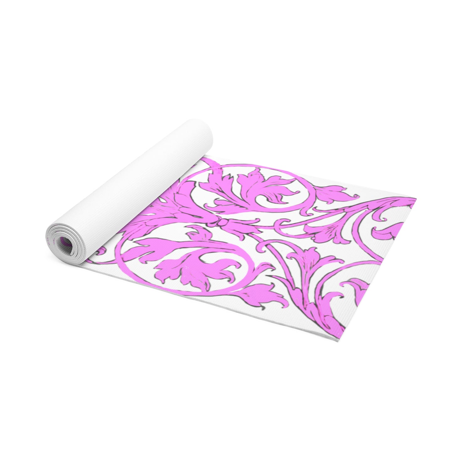 Scrollwork Exercise Mat Pink