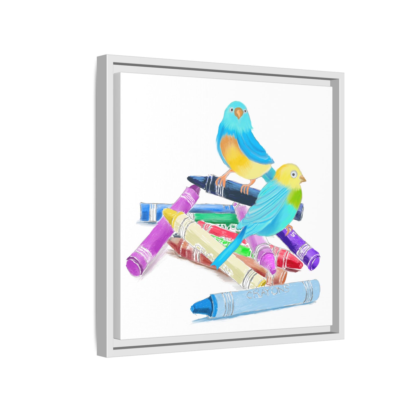 Jolly Birds Matte Canvas Framed