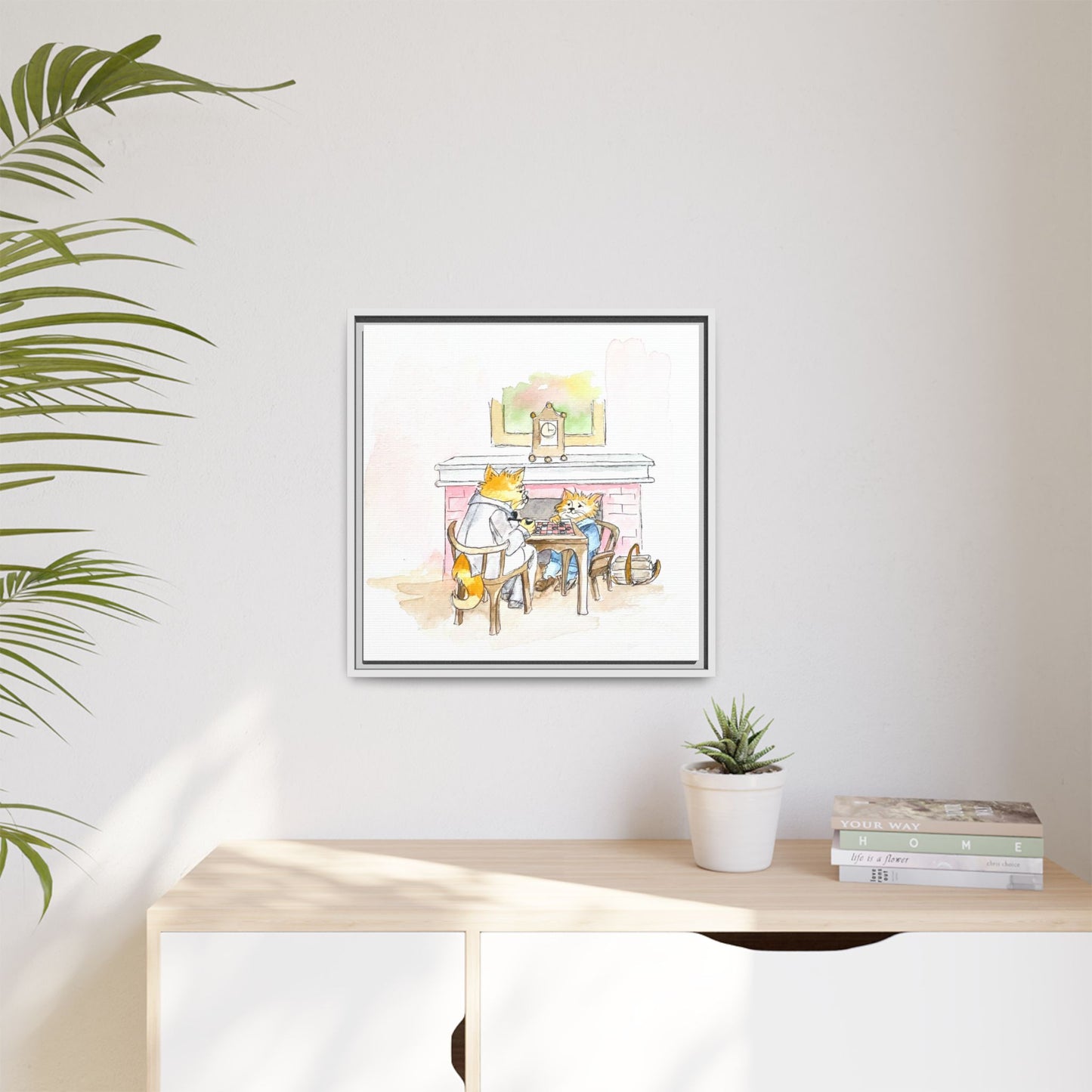 Kitty Fun Matte Canvas Framed