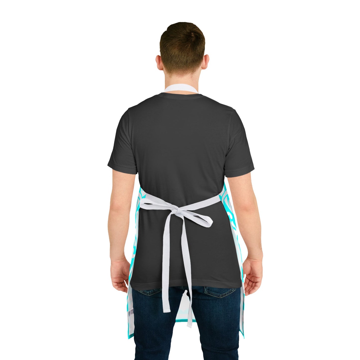 Scrollwork Apron Aqua