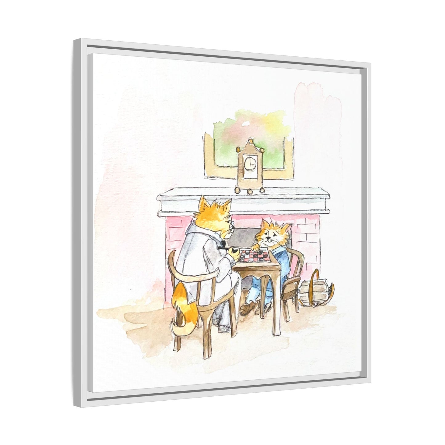 Kitty Fun Matte Canvas Framed