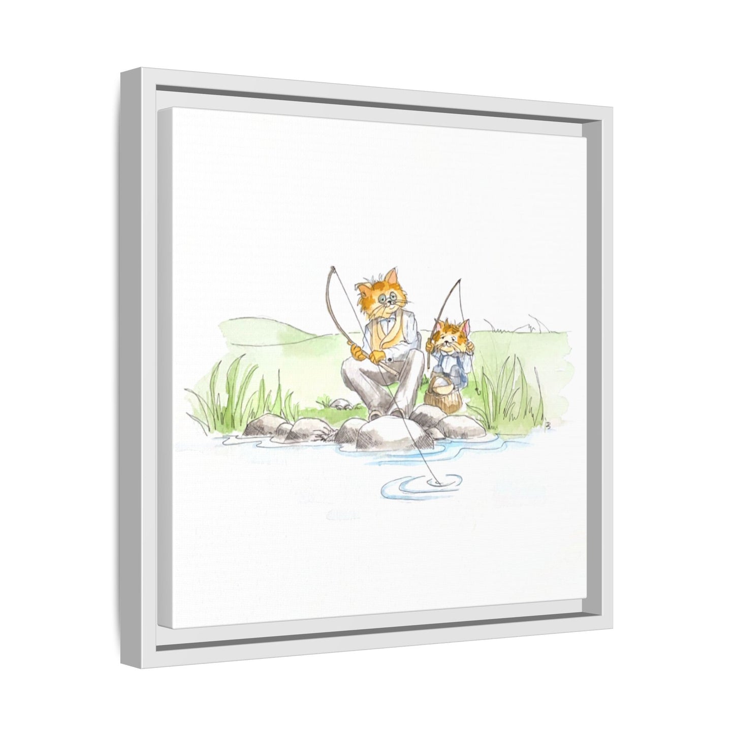Kitty Fun Matte Canvas Framed