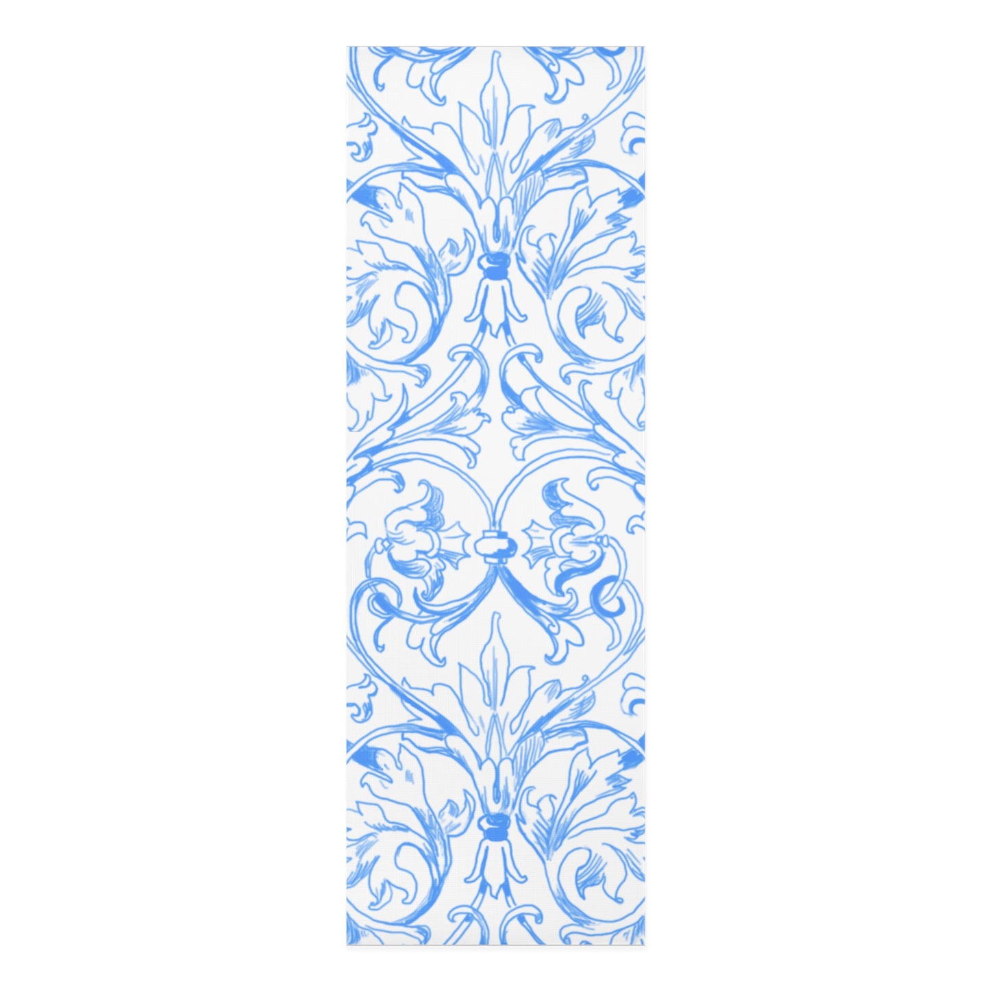 Scrollwork Exercise Mat Light Blue