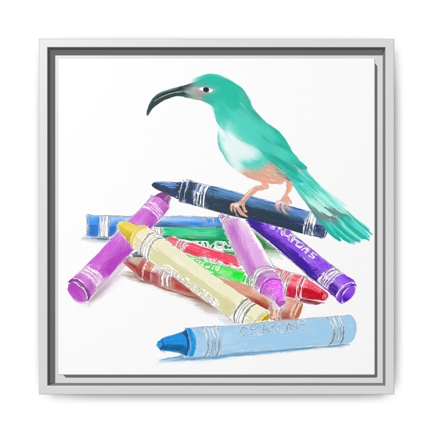 Jolly Birds Matte Canvas Framed