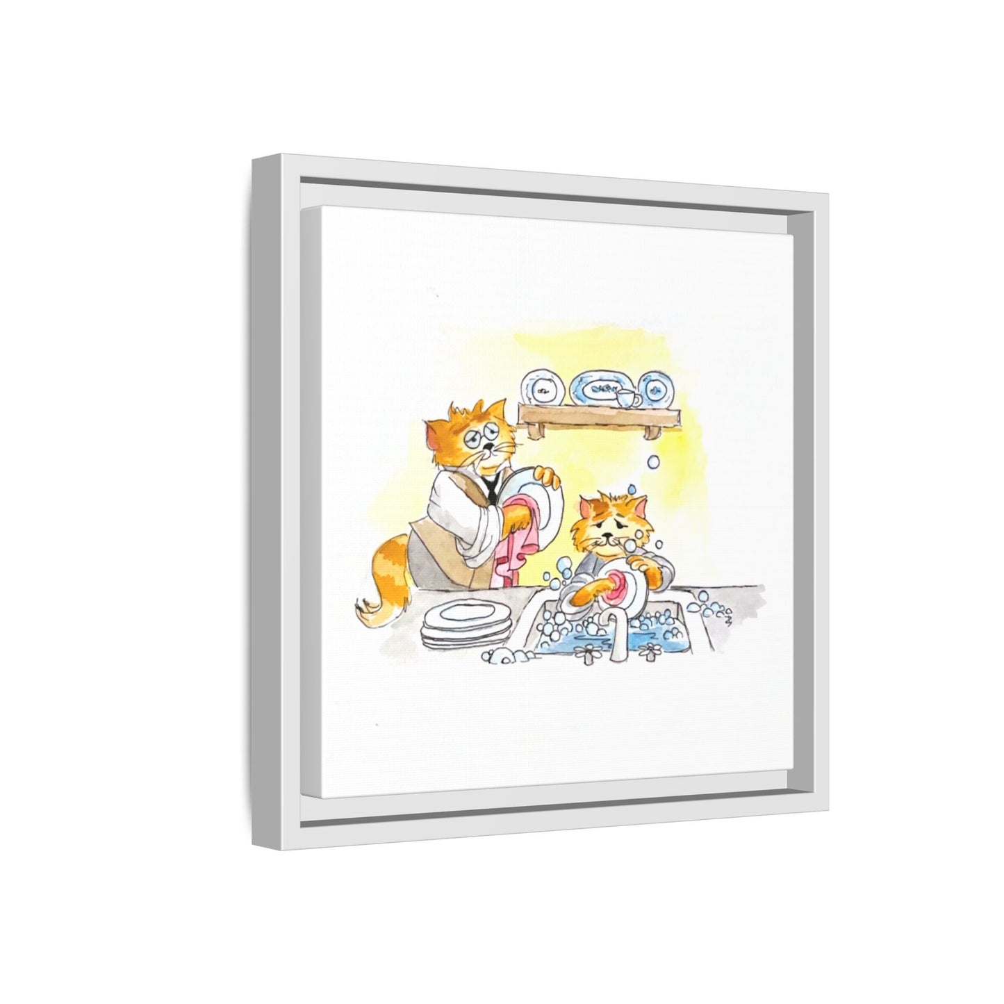 Kitty Fun Matte Canvas Framed