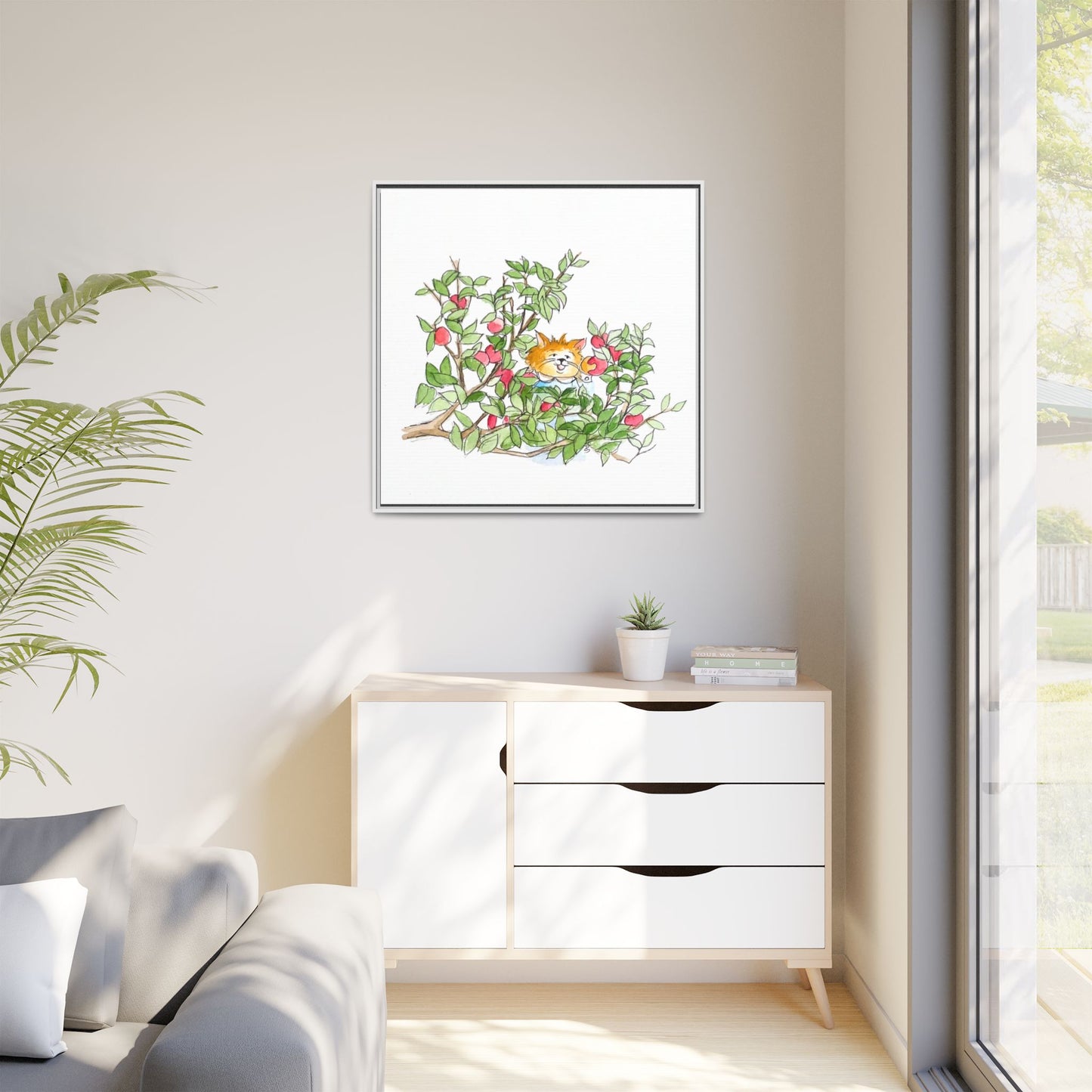 Kitty Fun Matte Canvas Framed