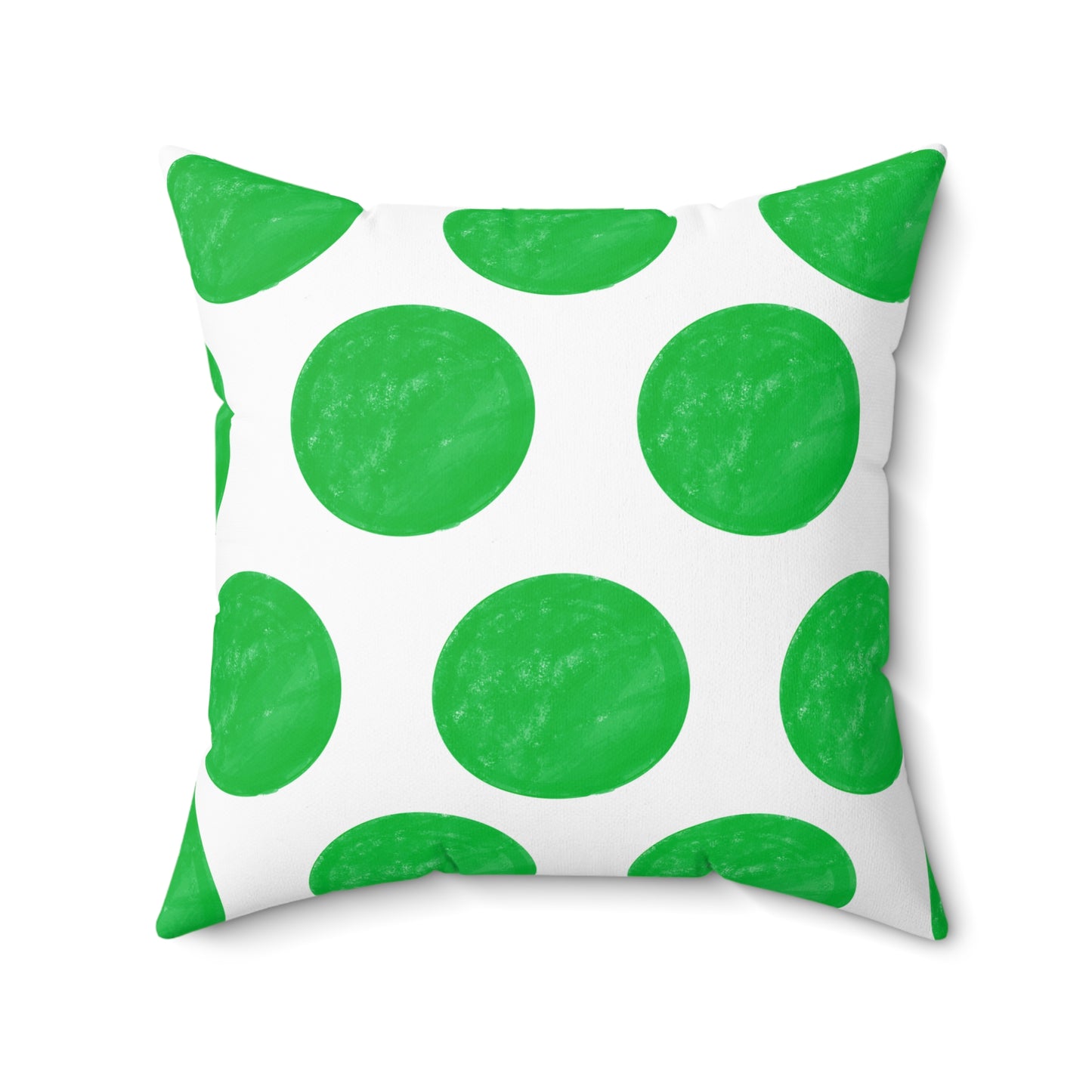 Polka Dot Palette Polyester Square Pillow green