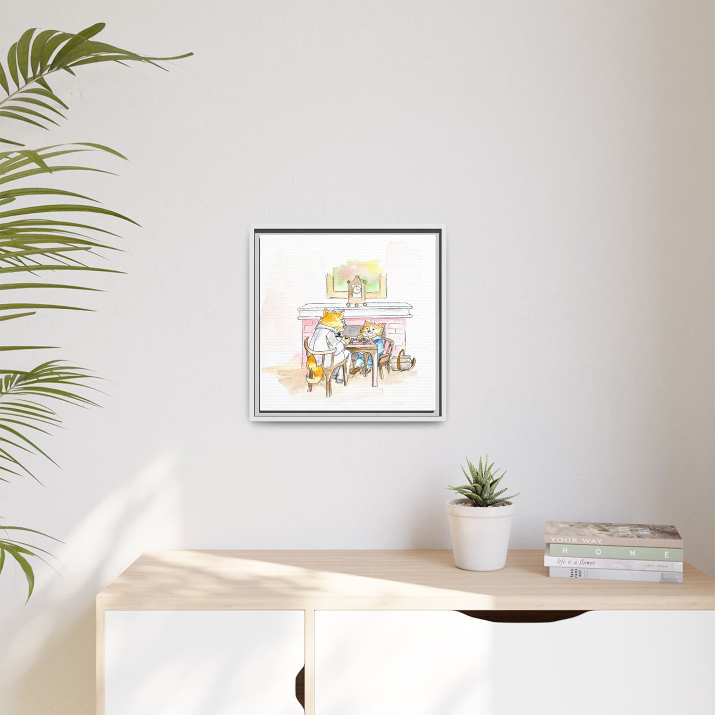 Kitty Fun Matte Canvas Framed