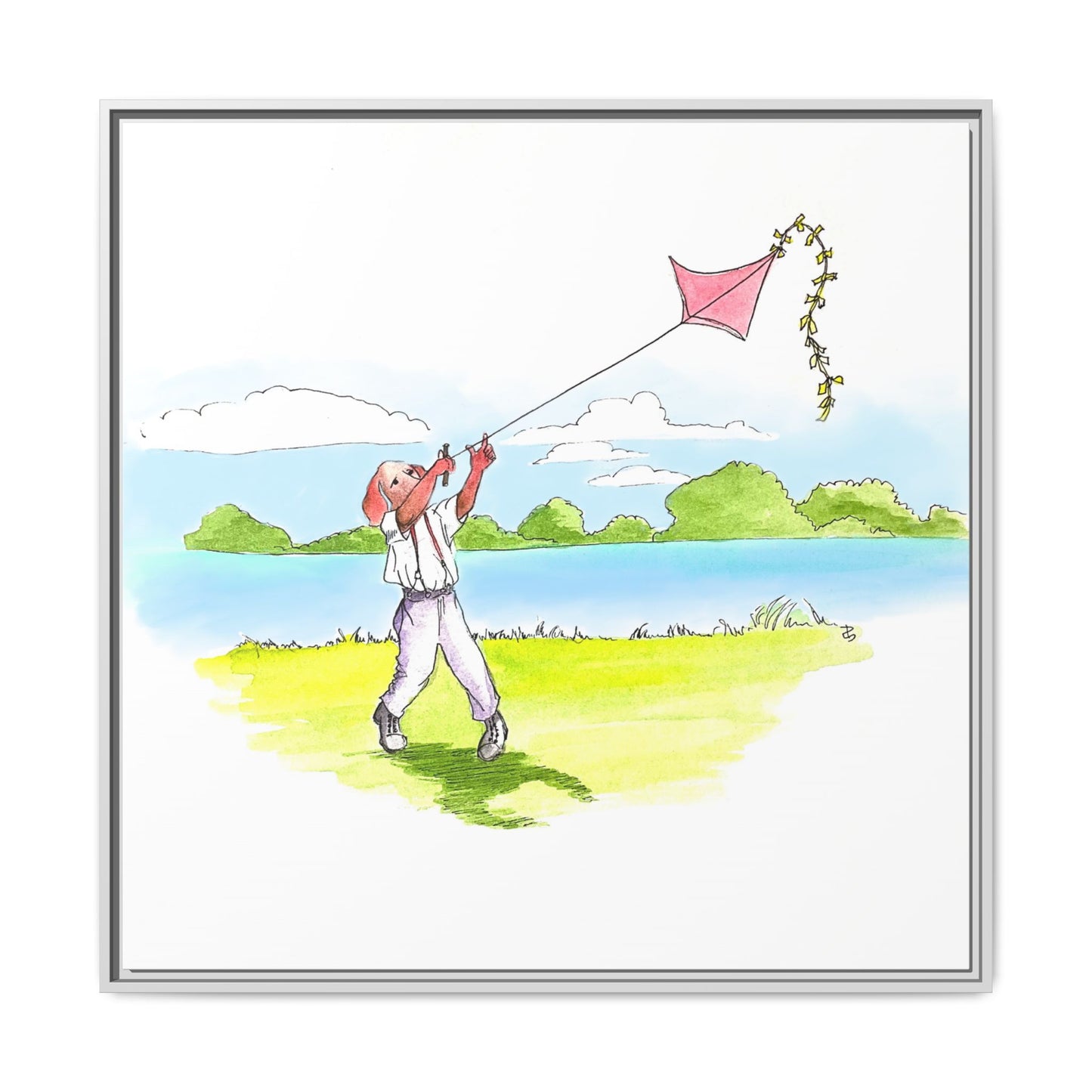 Dogi Fun Matte Canvas Framed