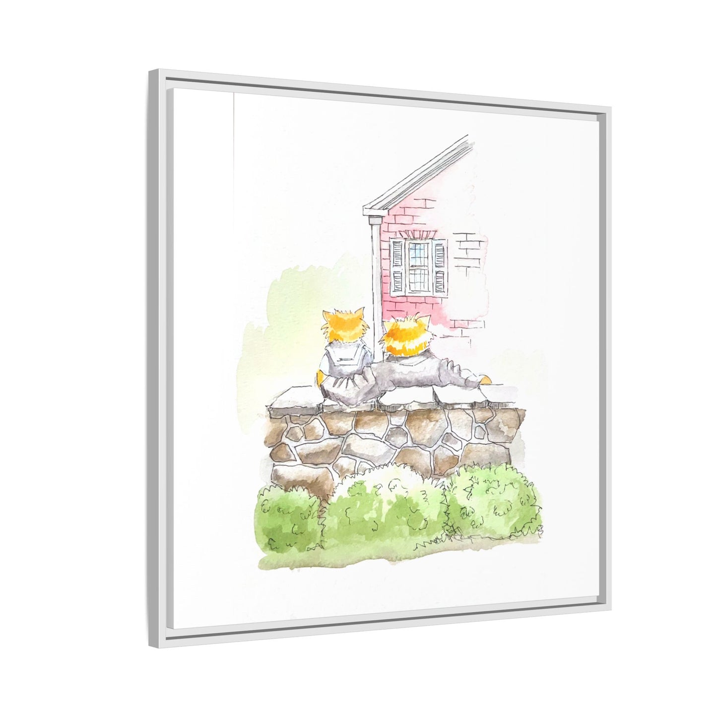 Kitty Fun Matte Canvas Framed