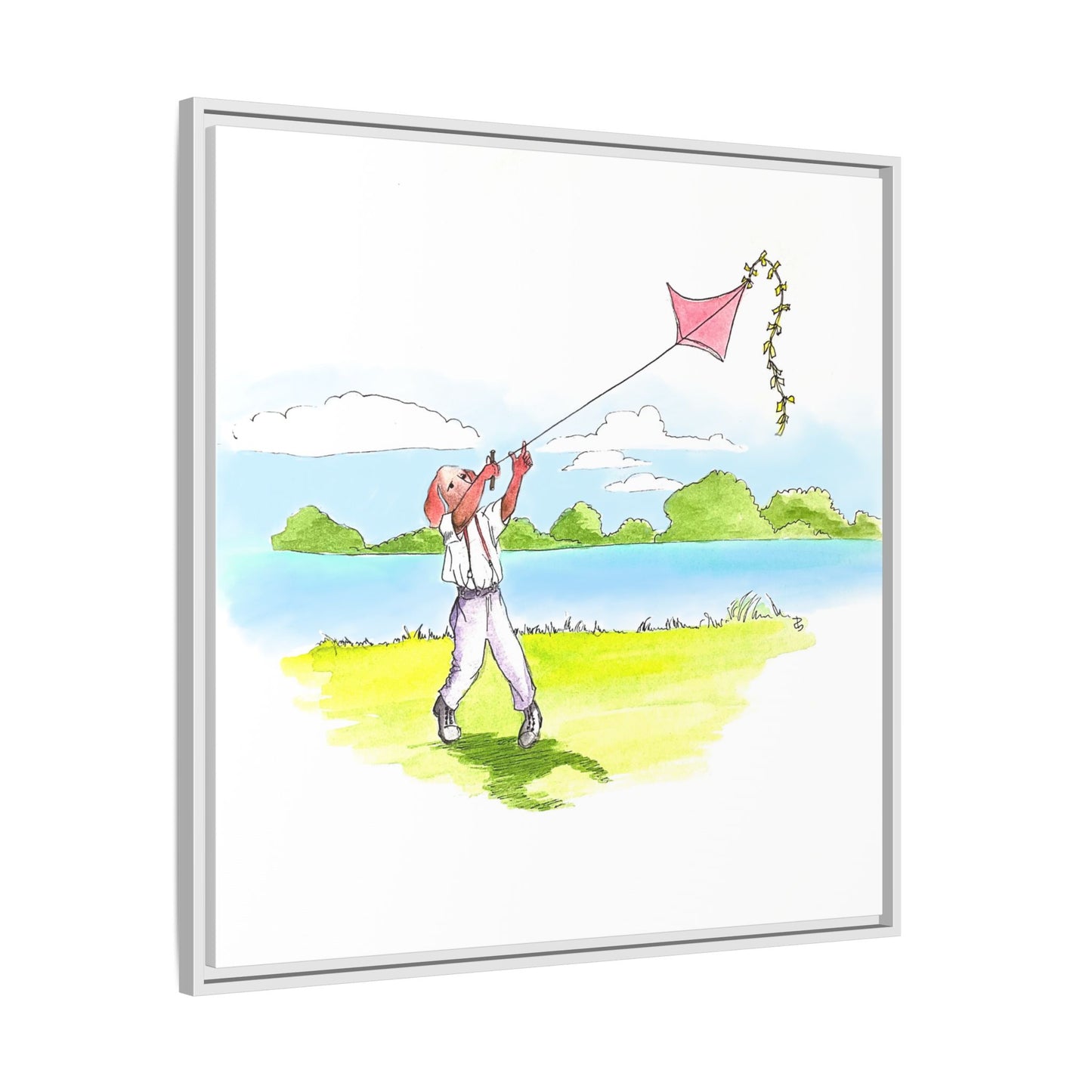 Dogi Fun Matte Canvas Framed