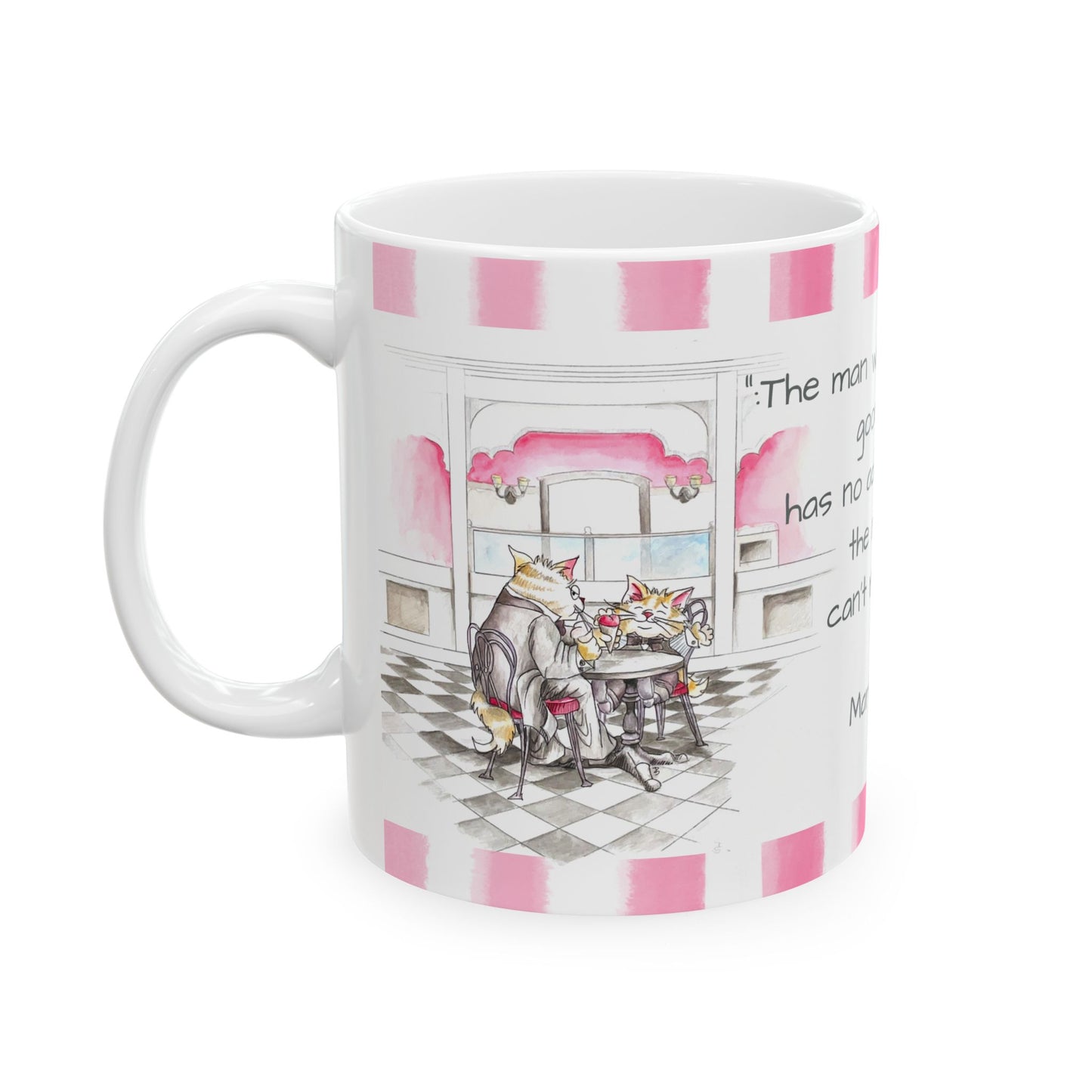 Kitty Fun Mug “The man who doesn’t read…”