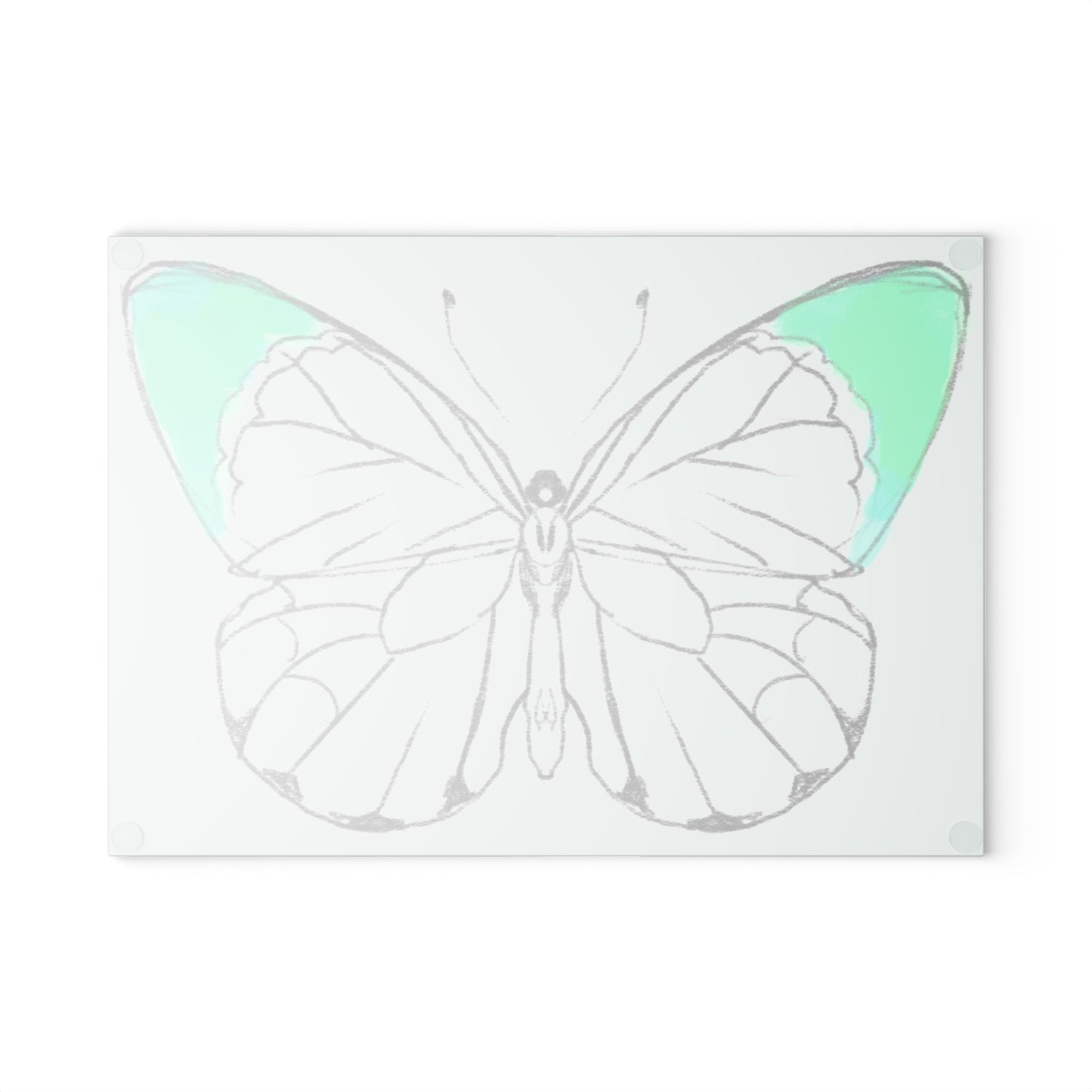 Chroma Glass Cutting Board Blue Green
