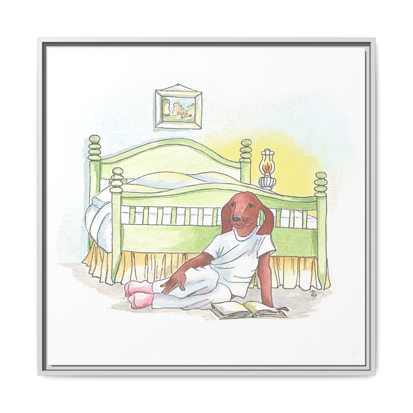 Dogi Fun Matte Canvas Framed