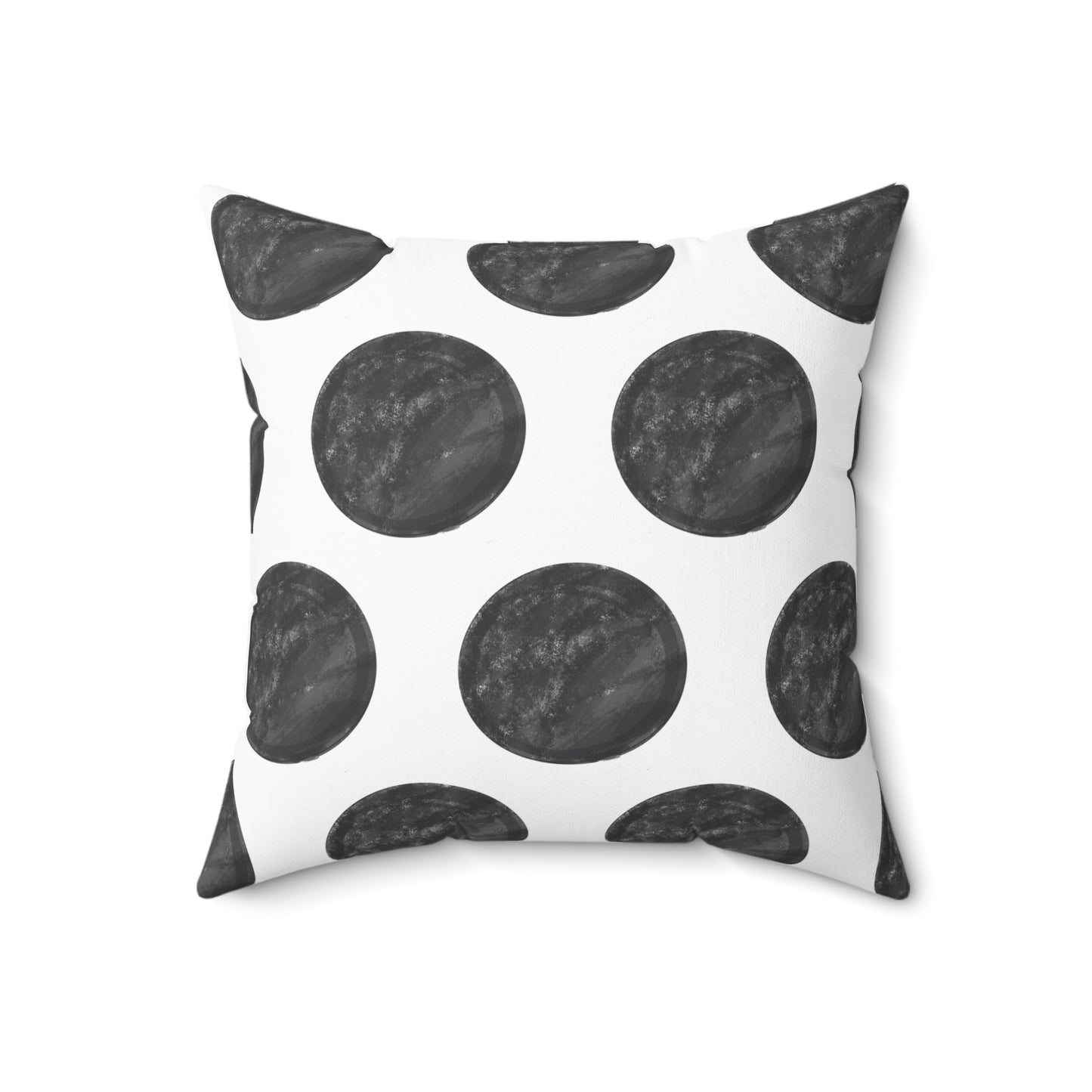 Polka Dot Palette Polyester Square Pillow black