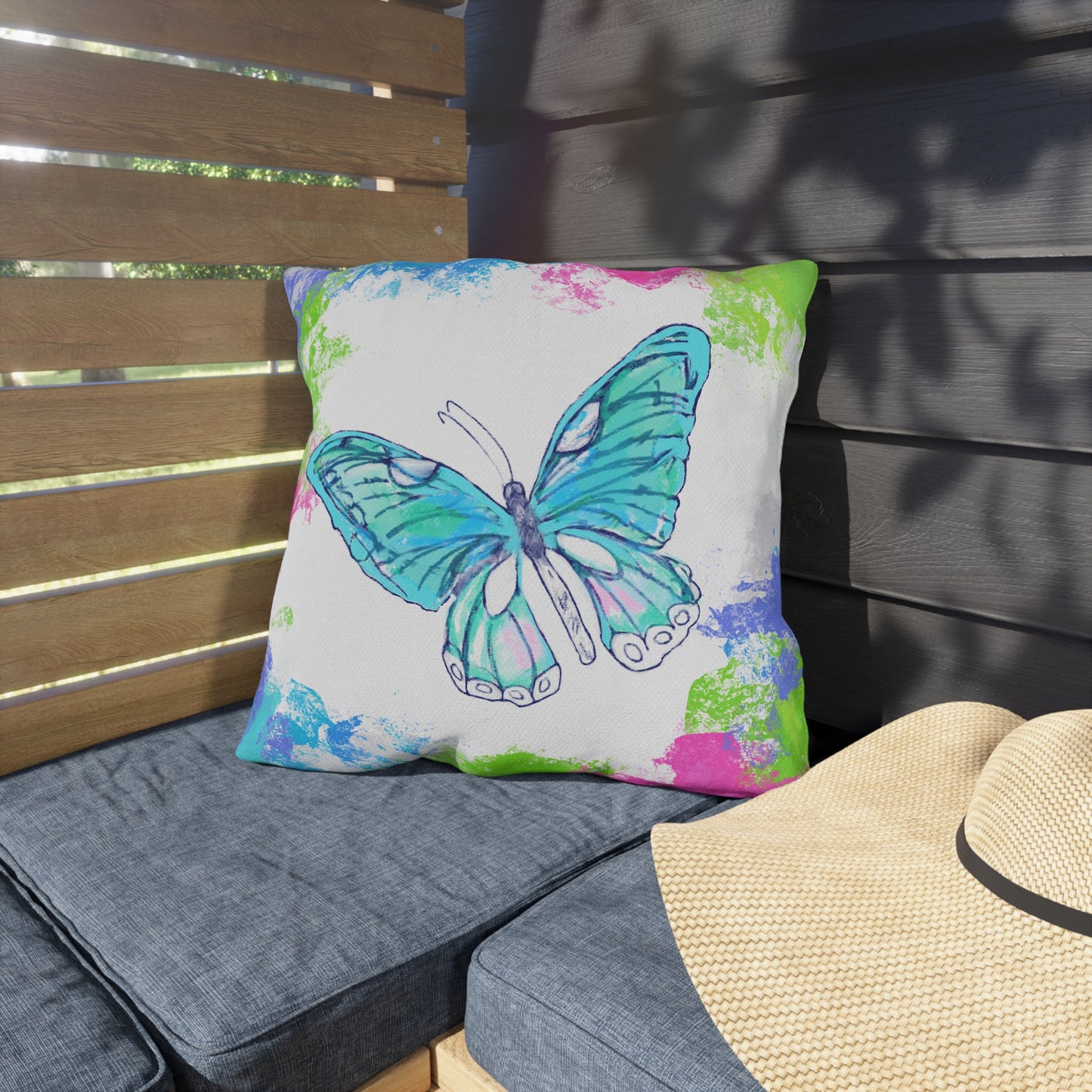 Swing Outdoor Pillow Visible things are temporary