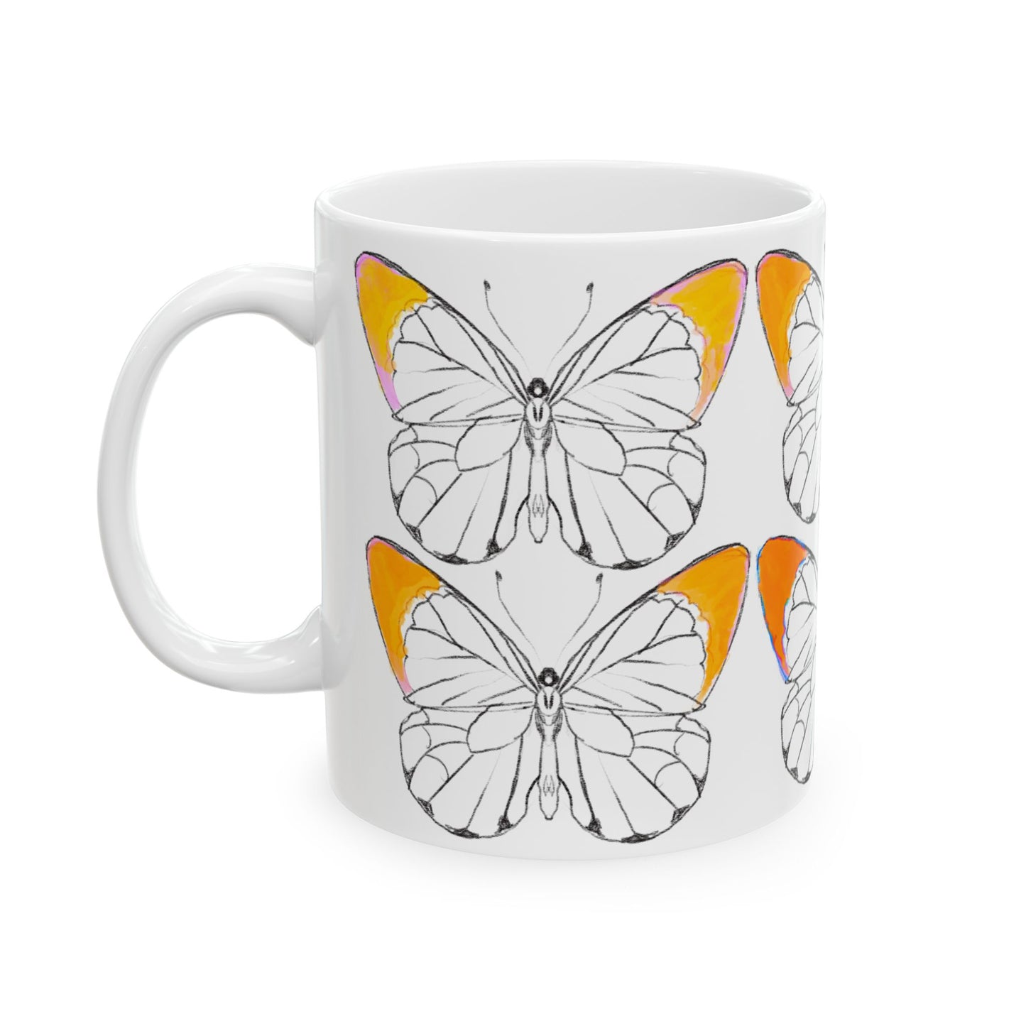Chroma Ceramic Mug, (11oz, 15oz) Orange