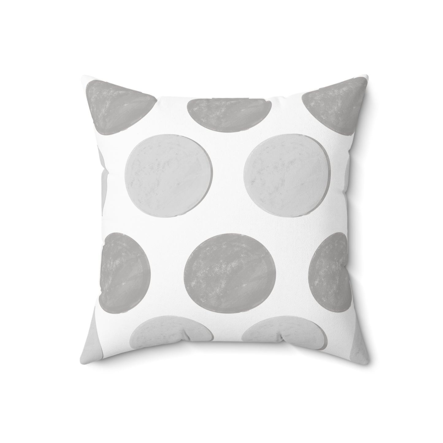Polka Dot Palette Polyester Square Pillow light gray med gray