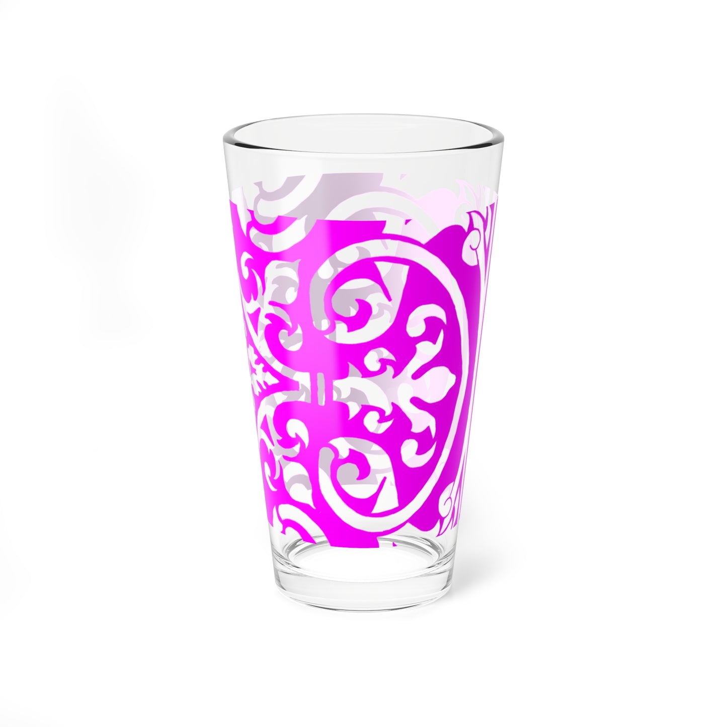 Mixing Glass, 16oz Scrollwork Art