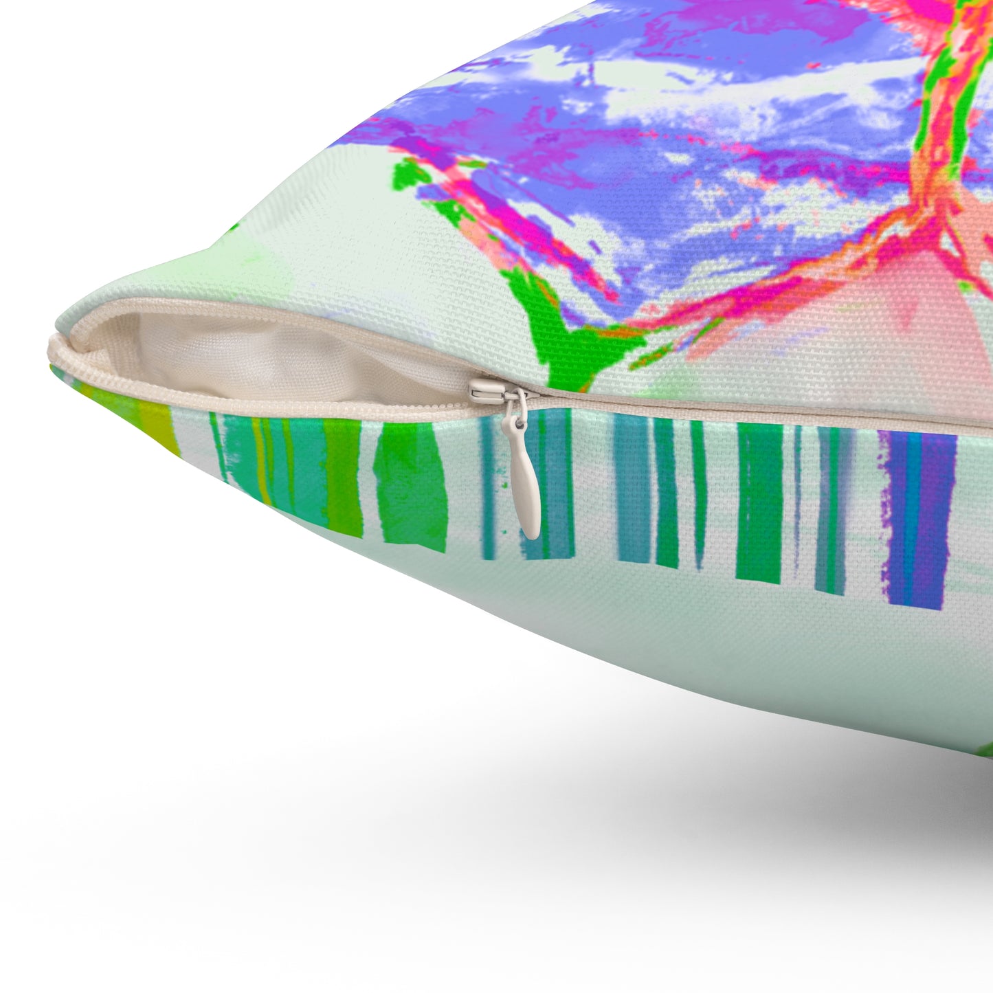 Flower Fun Pansy Spun Polyester Square Pillow