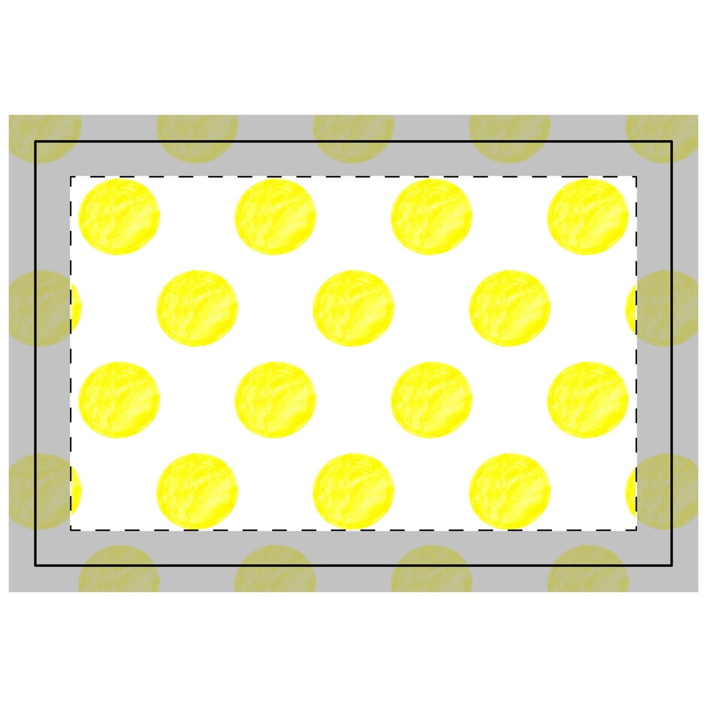 Polka Dot Polyester Quilted Placemat- Polka Dot Lemon