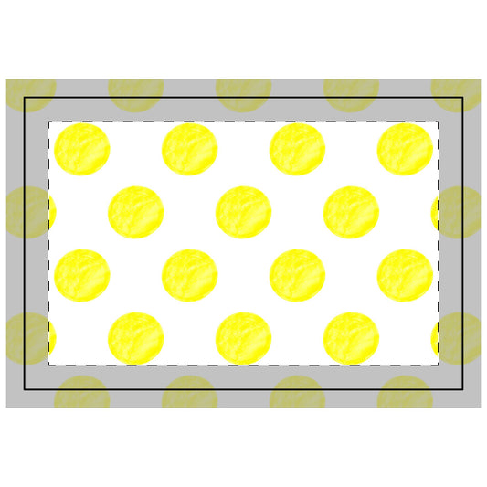 Polka Dot Polyester Quilted Placemat- Polka Dot Lemon