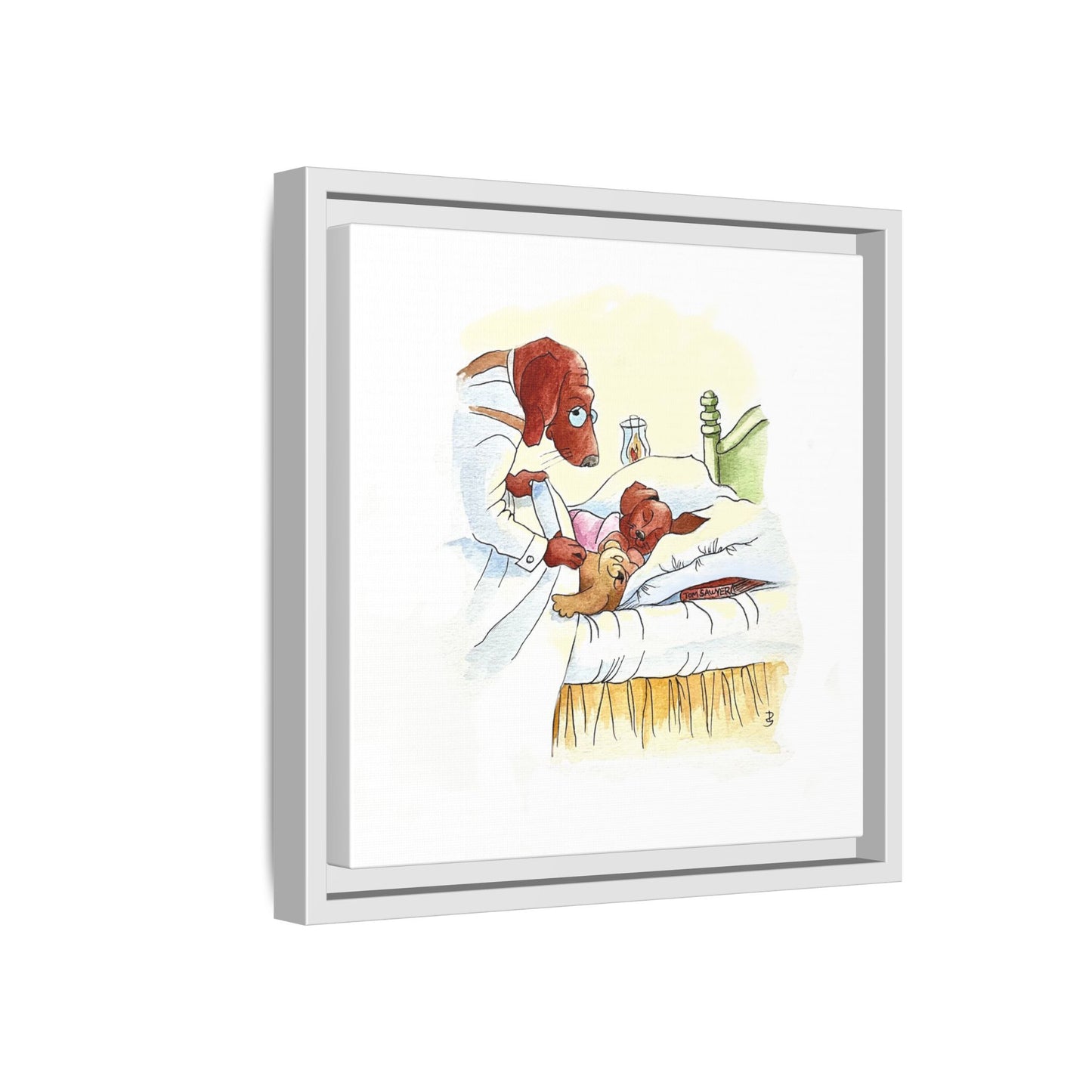 Dogi Fun Matte Canvas Framed