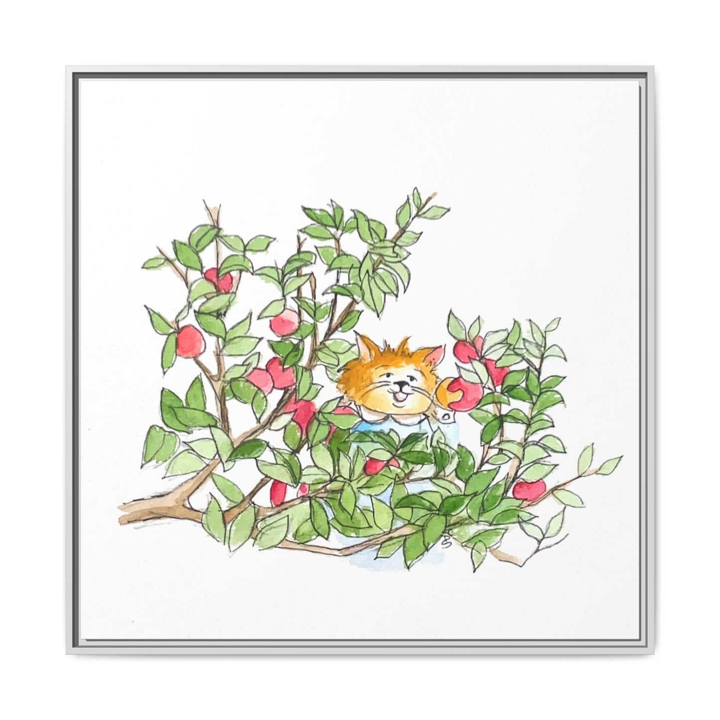 Kitty Fun Matte Canvas Framed