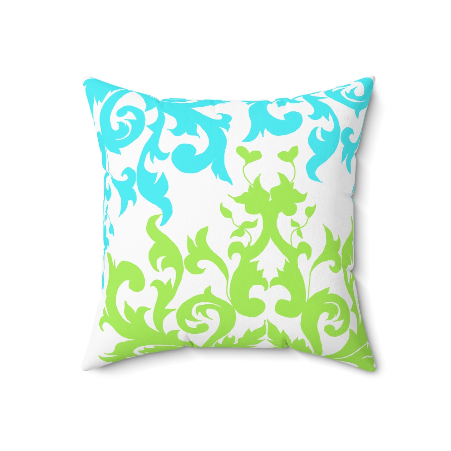 Scrollwork Polyester Square Pillow "Devote yourselves..."
