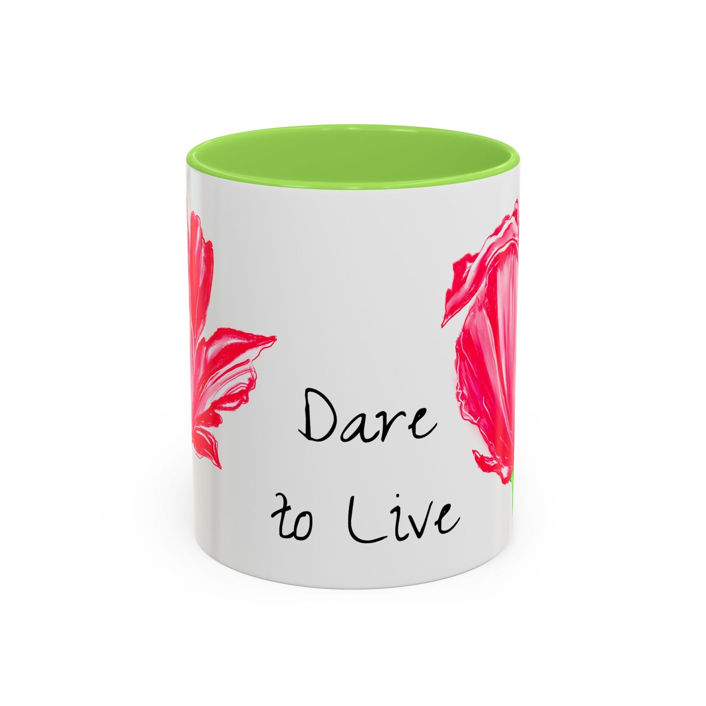 Vibrant Tulips Mugs “Dare to Live”